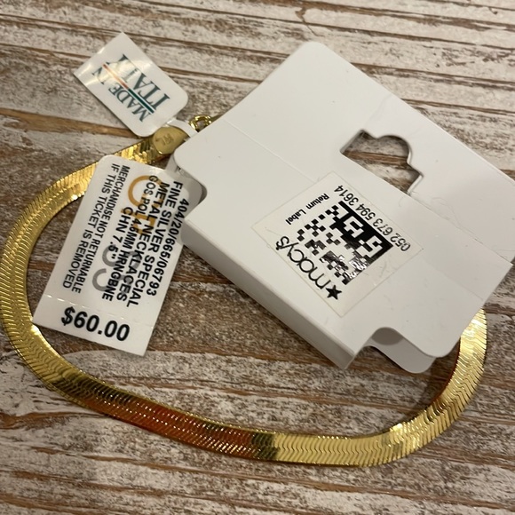 Giani Bernini Gold Plated 925 Silver Herringbone Bracelet NWT New - Picture 3 of 5